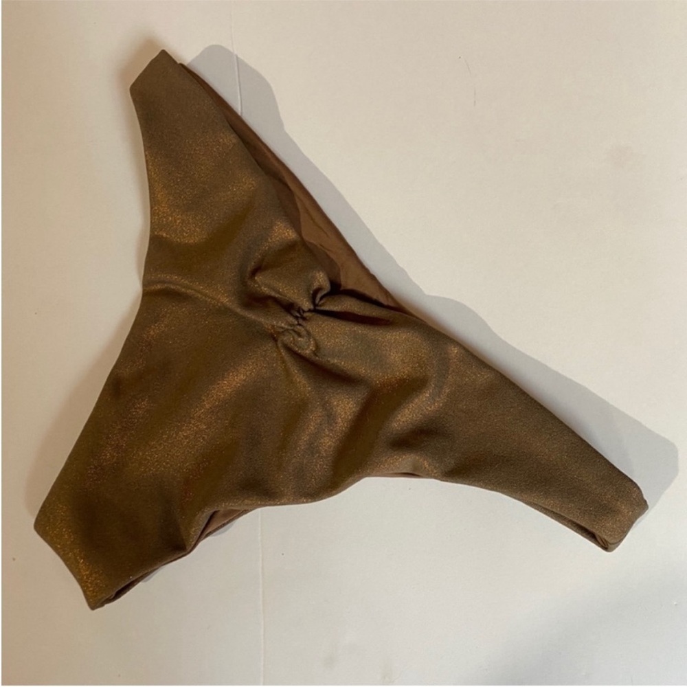Metallic Bronze Bikini Bottom - Picture 6 of 9